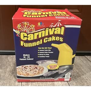 Funnel Cake Kit Deluxe Bundle- Includes Funnel Cake Mix, Ring, Dredge,
